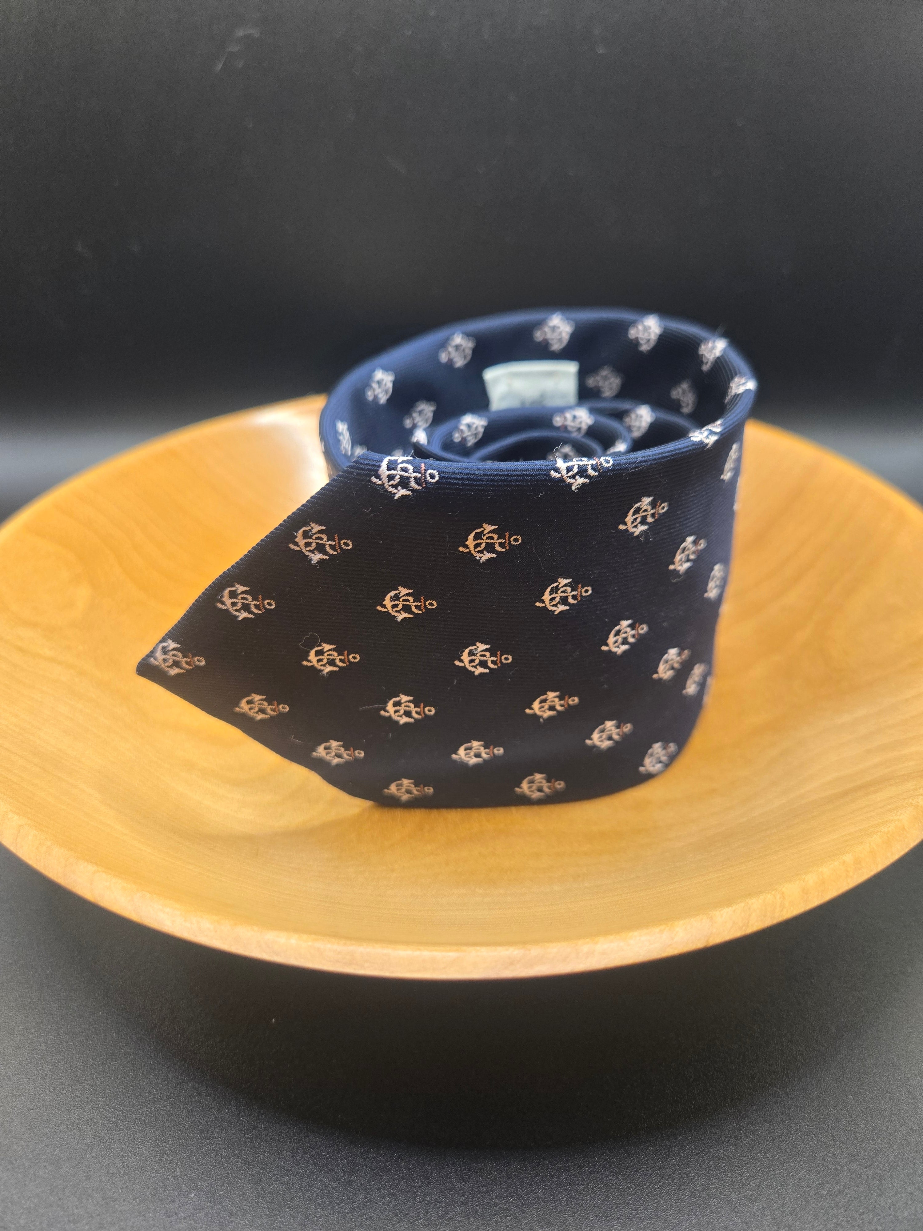 Pattinni Blue Nautical Tie - Silk Polyester Blend Maritime Design