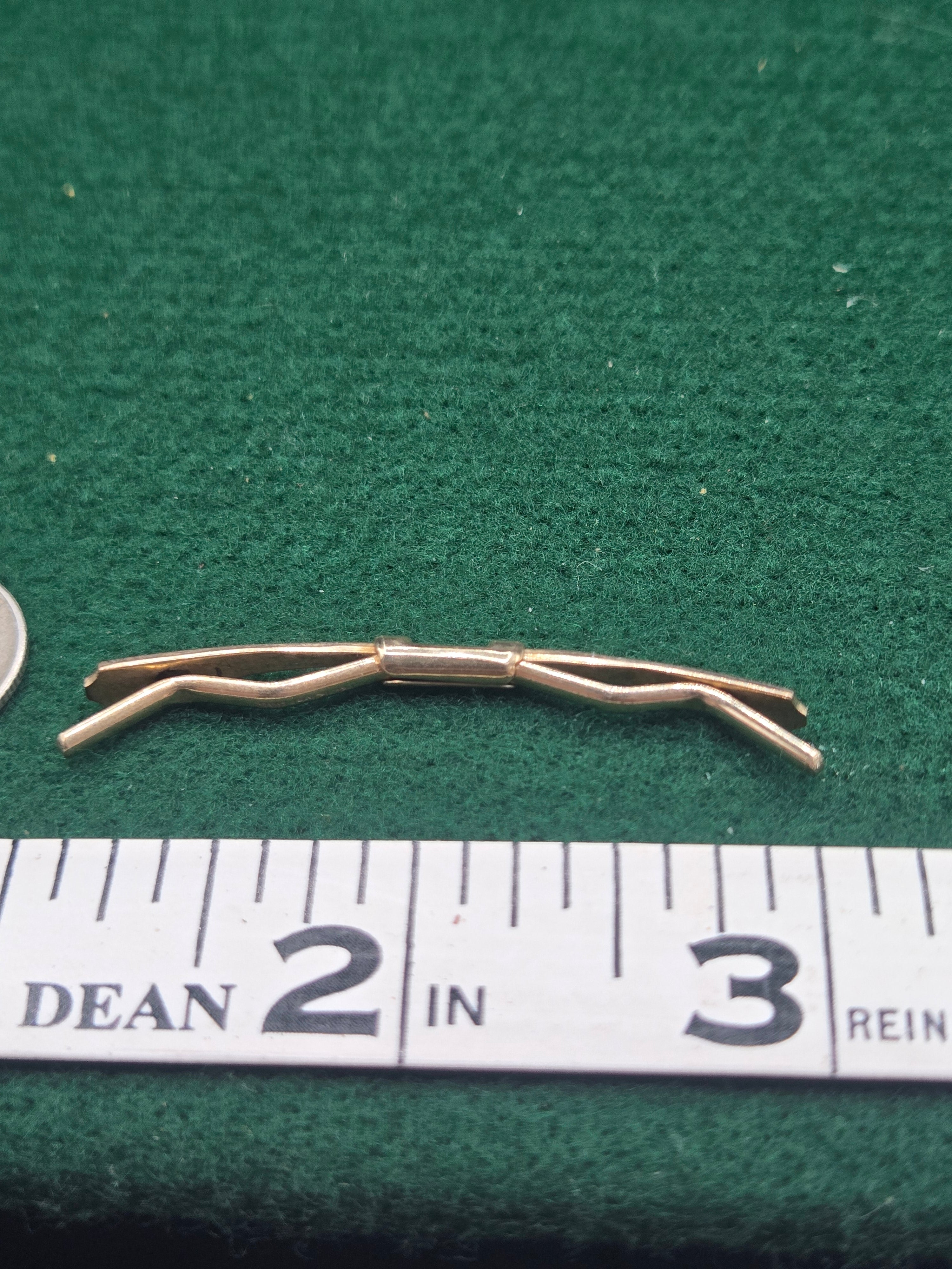 2" Vintage Gold-Filled Tie Bar - Flared End Design