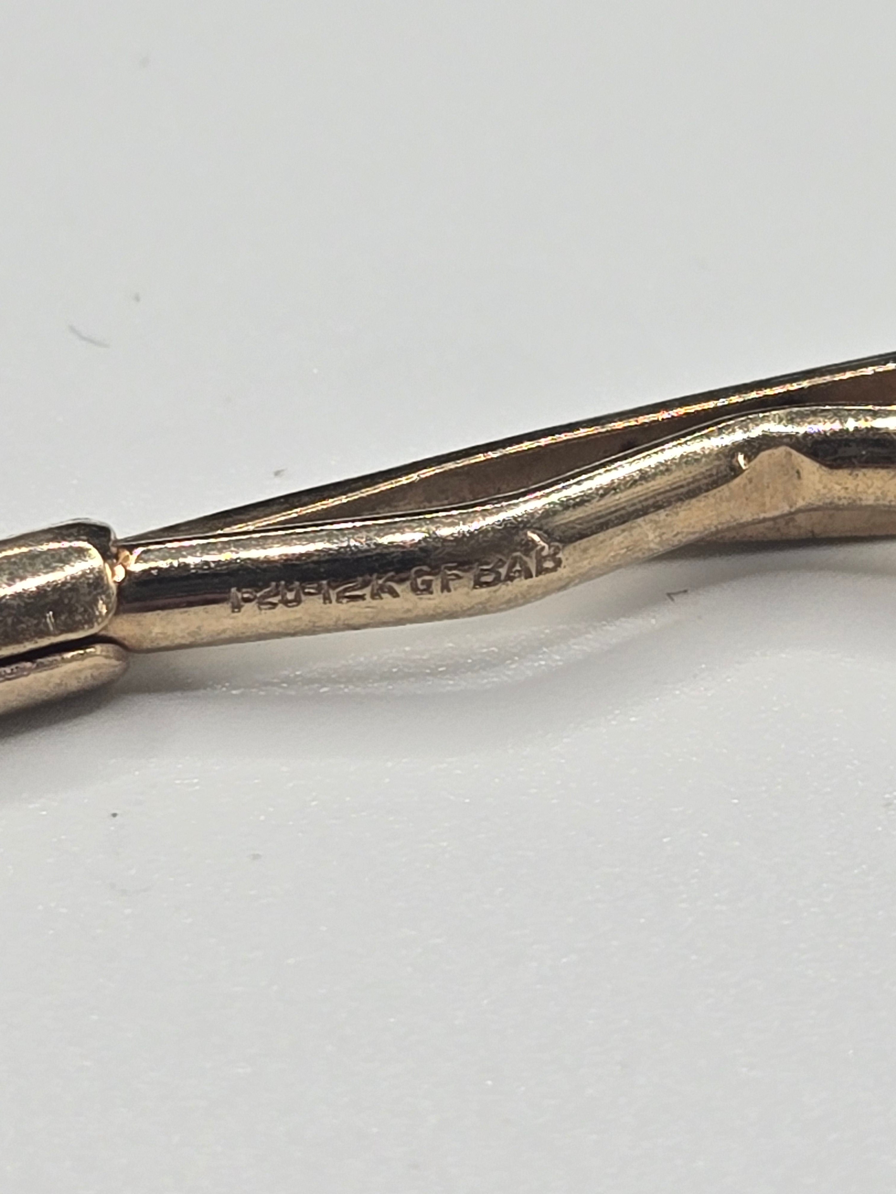 2" Vintage Gold-Filled Tie Bar - Flared End Design