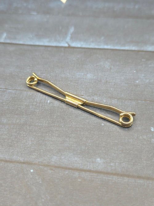 2.5" Vintage Gold-Toned Tie Bar