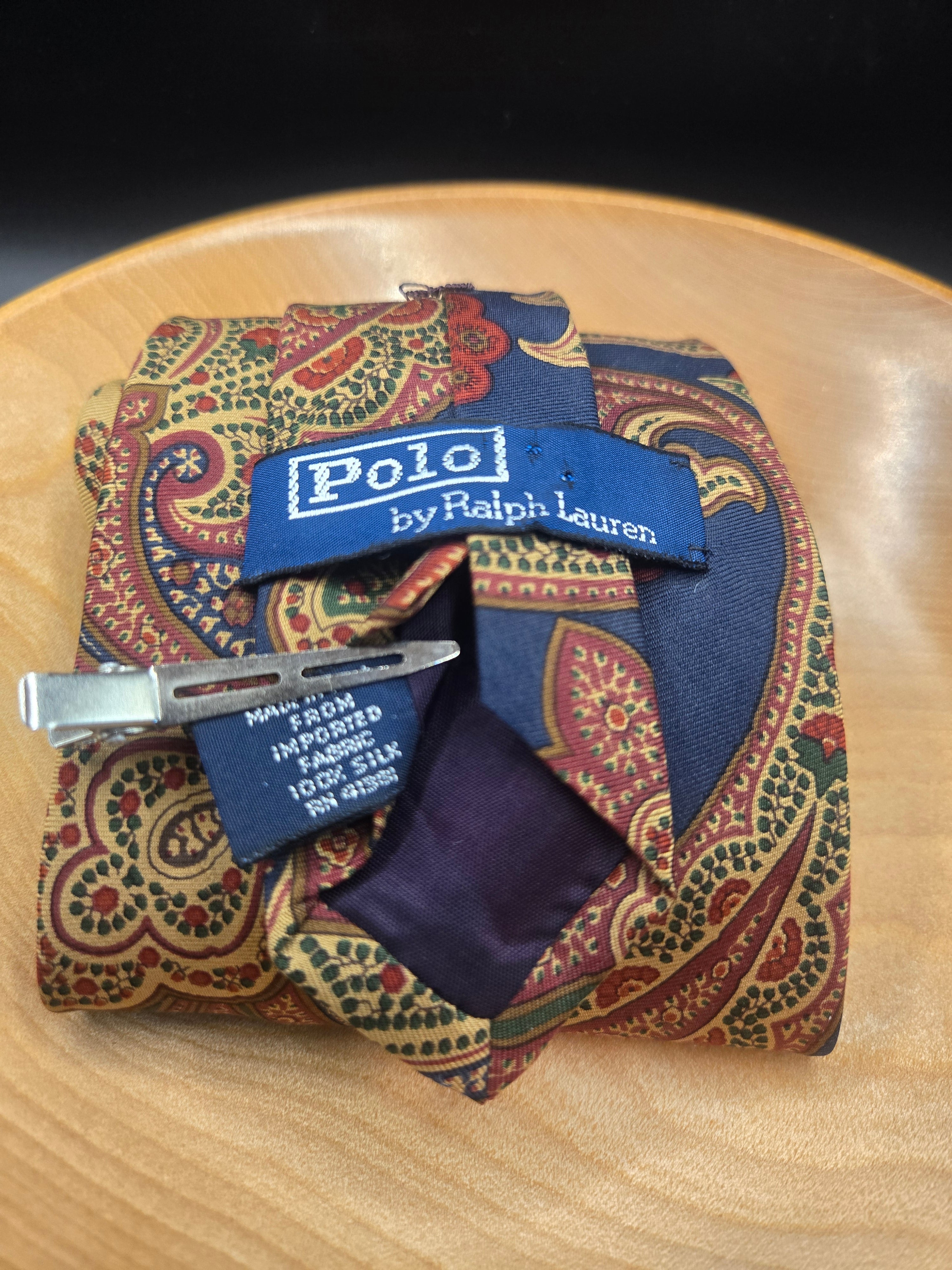 Polo Ralph Lauren Silk Full Paisley Tie - Exquisite 1970s Vintage