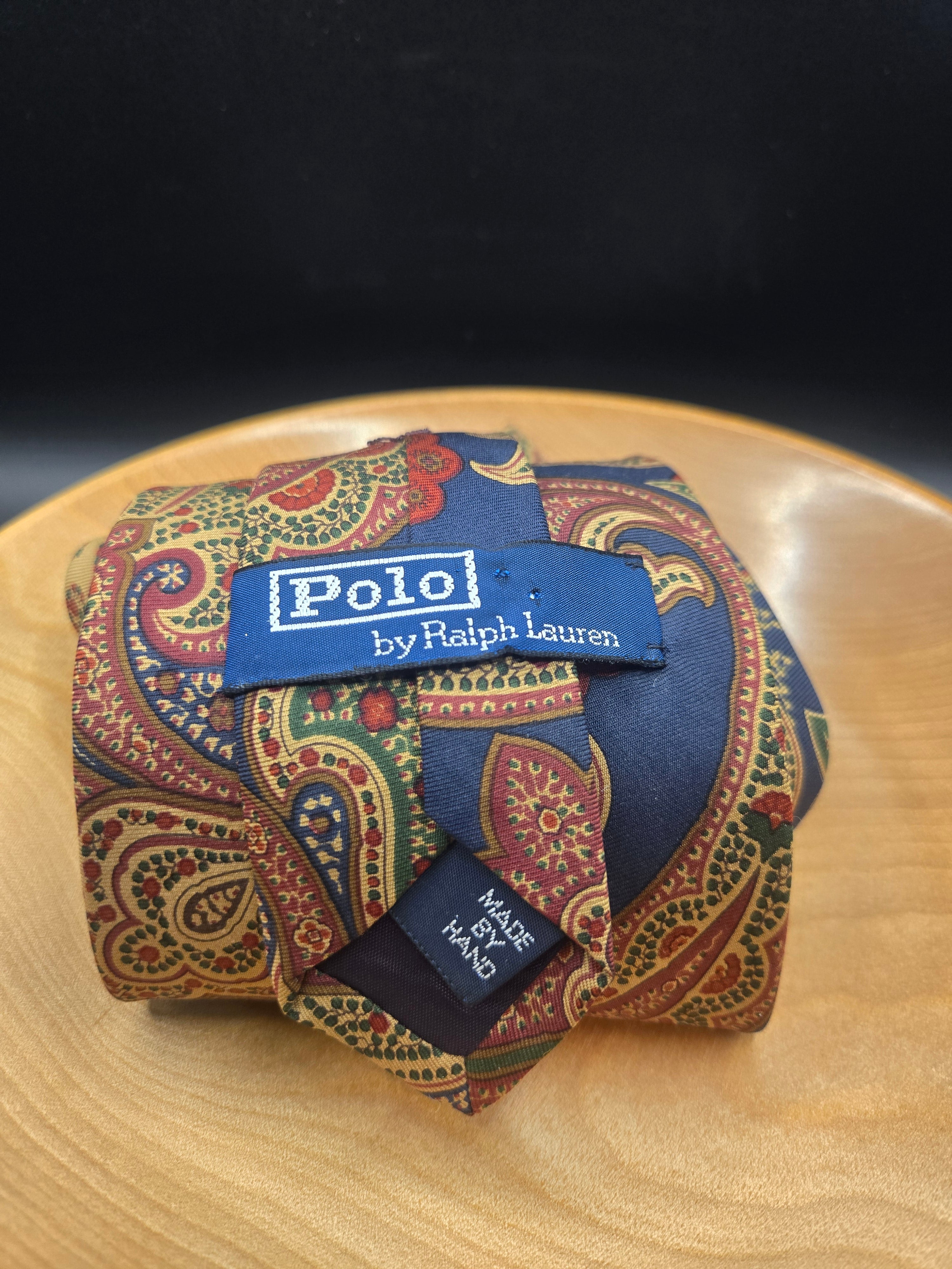 Polo Ralph Lauren Silk Full Paisley Tie - Exquisite 1970s Vintage