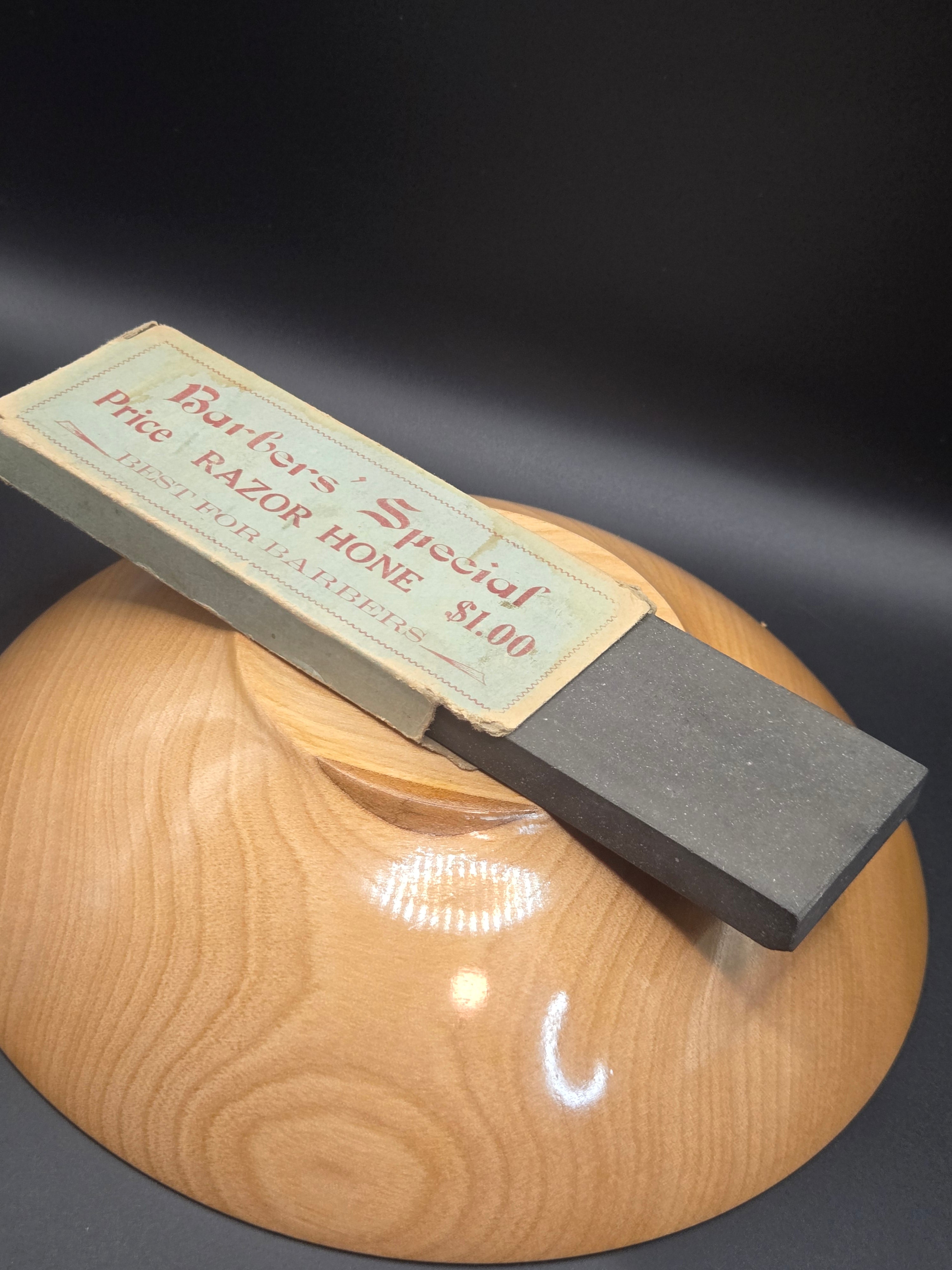 Barbers Special Vintage Razor Honing Stone with Original Box