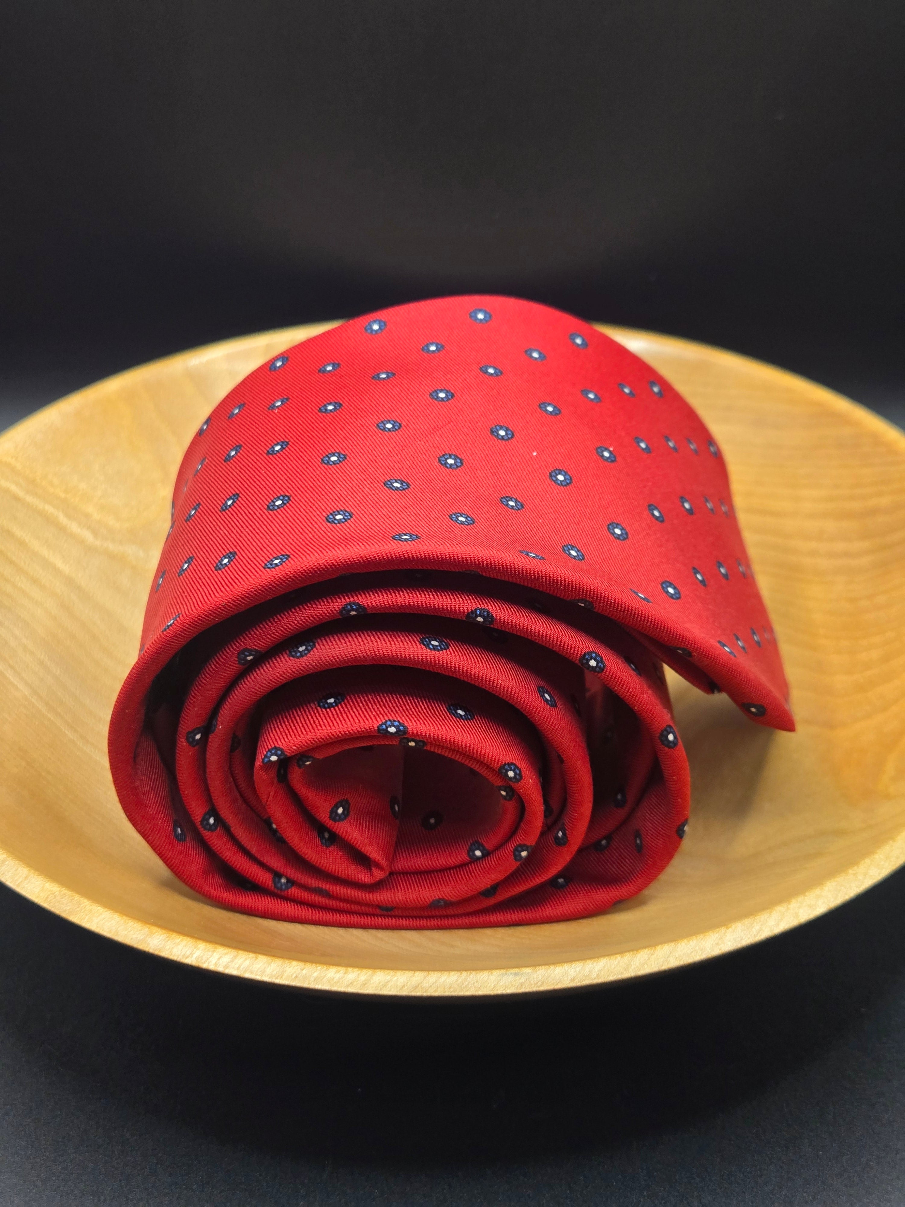 Brooks Brothers Red Silk Tie | Blue & White Polka Dot