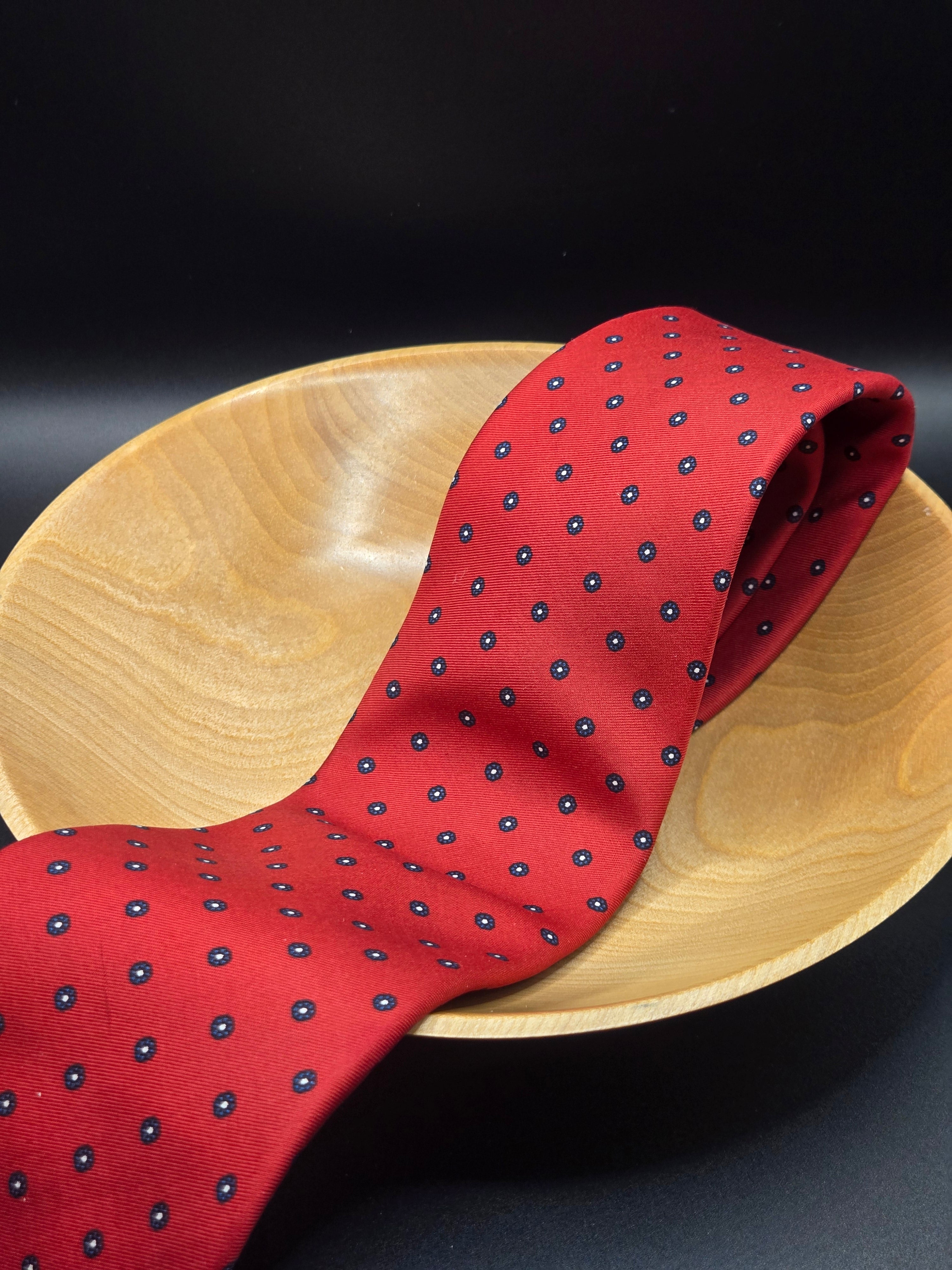 Brooks Brothers Red Silk Tie | Blue & White Polka Dot