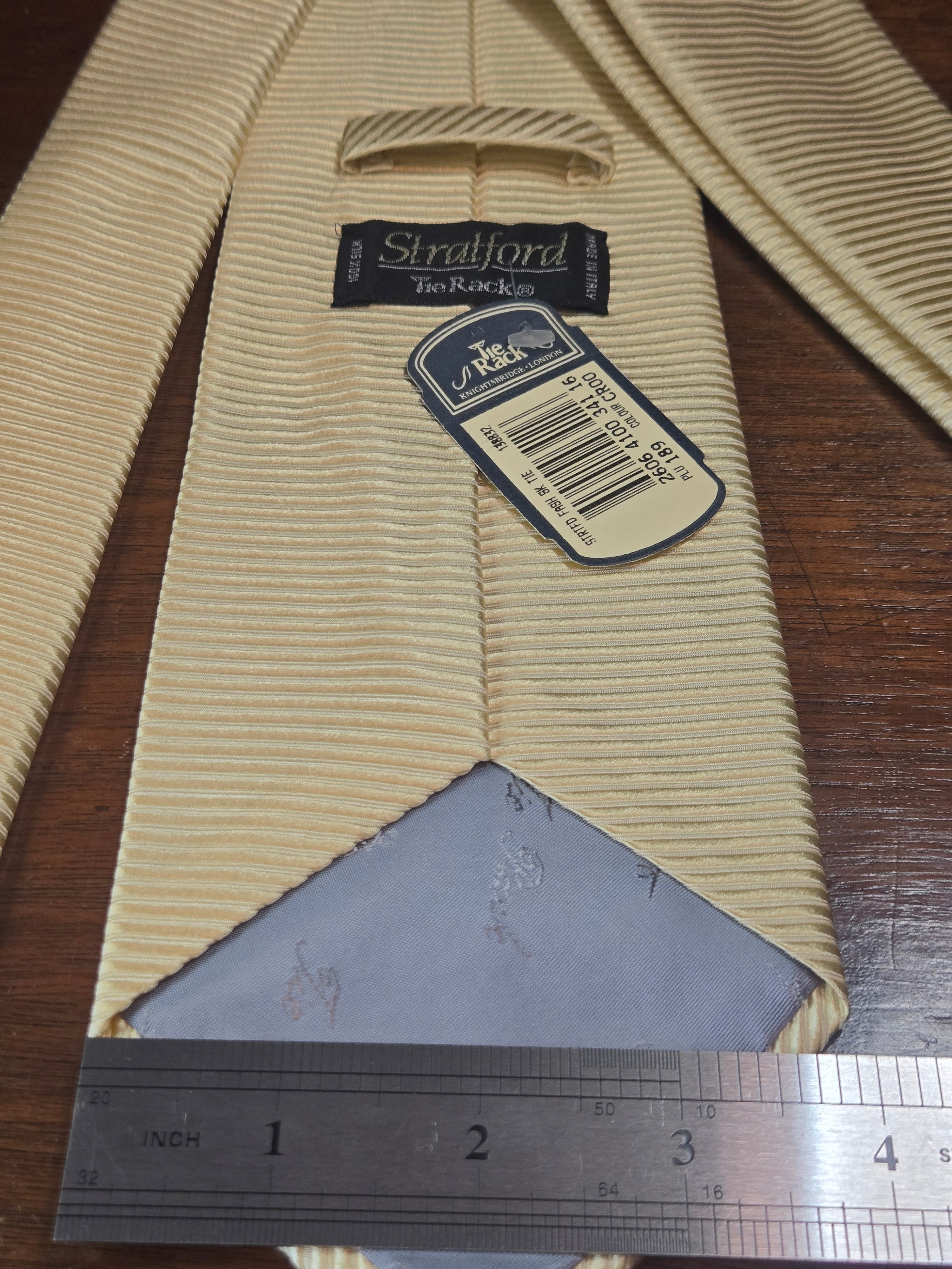 Stratford Yellow Cream Textured Silk Tie