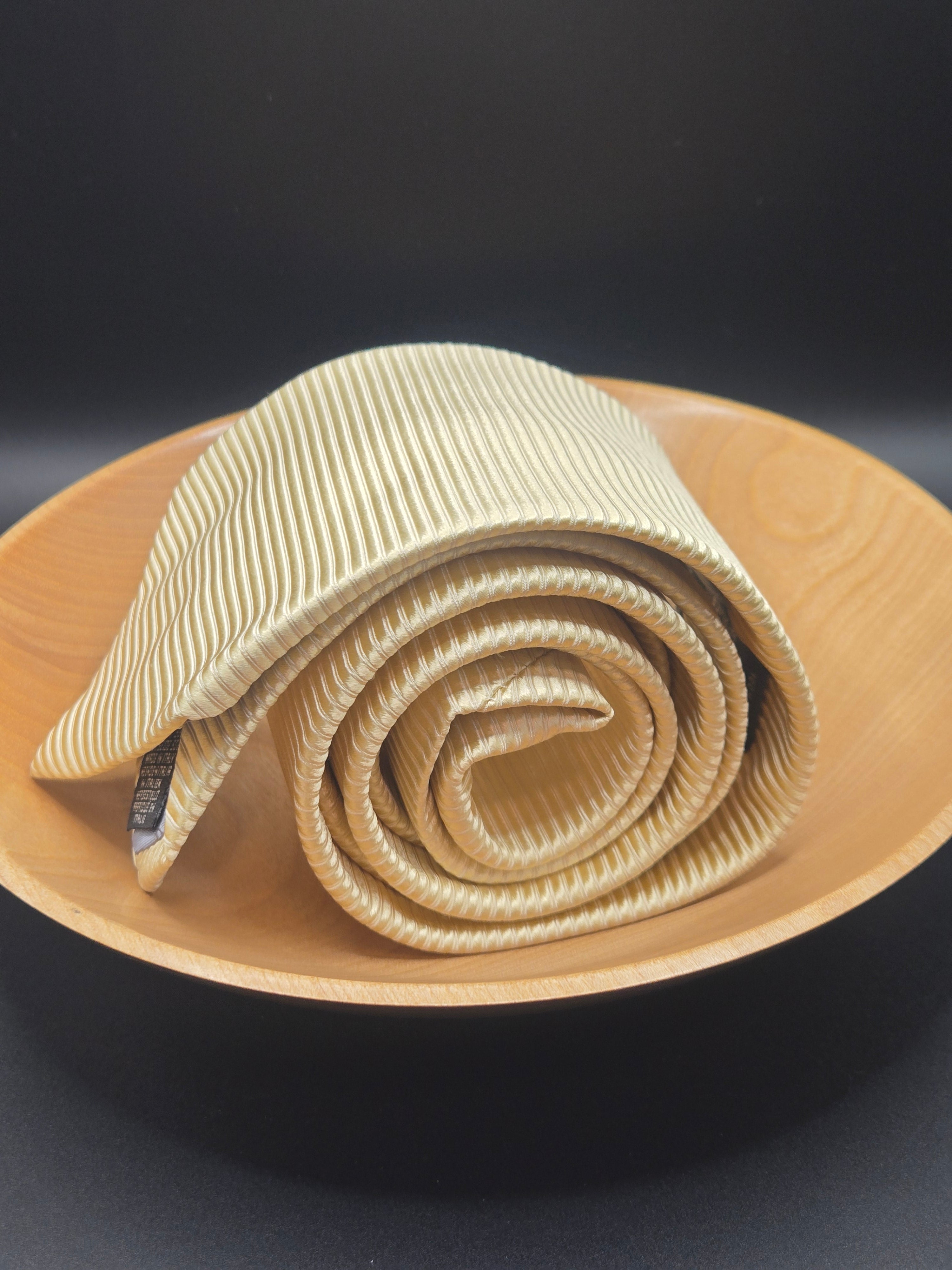 Stratford Yellow Cream Textured Silk Tie