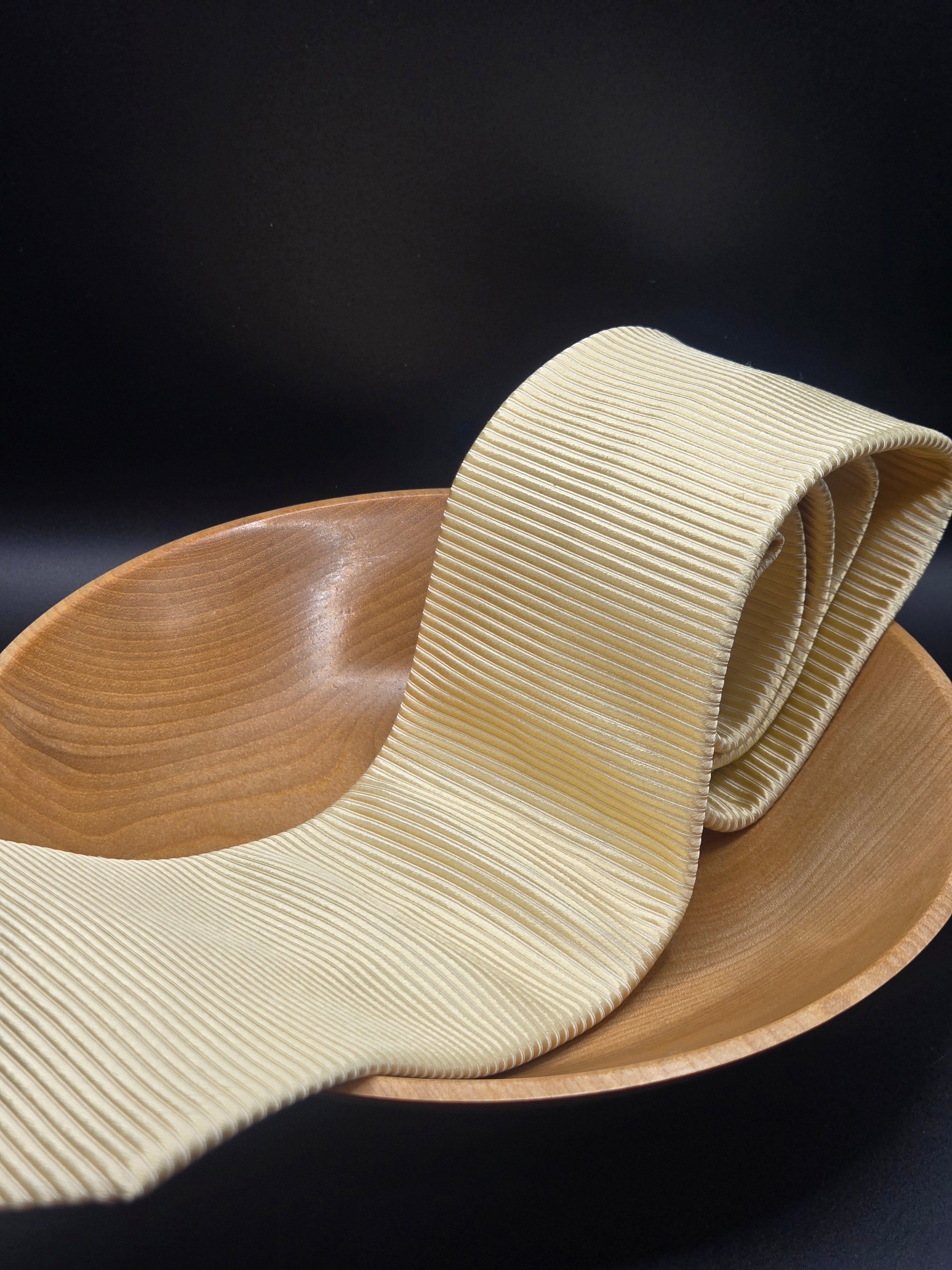 Stratford Yellow Cream Textured Silk Tie