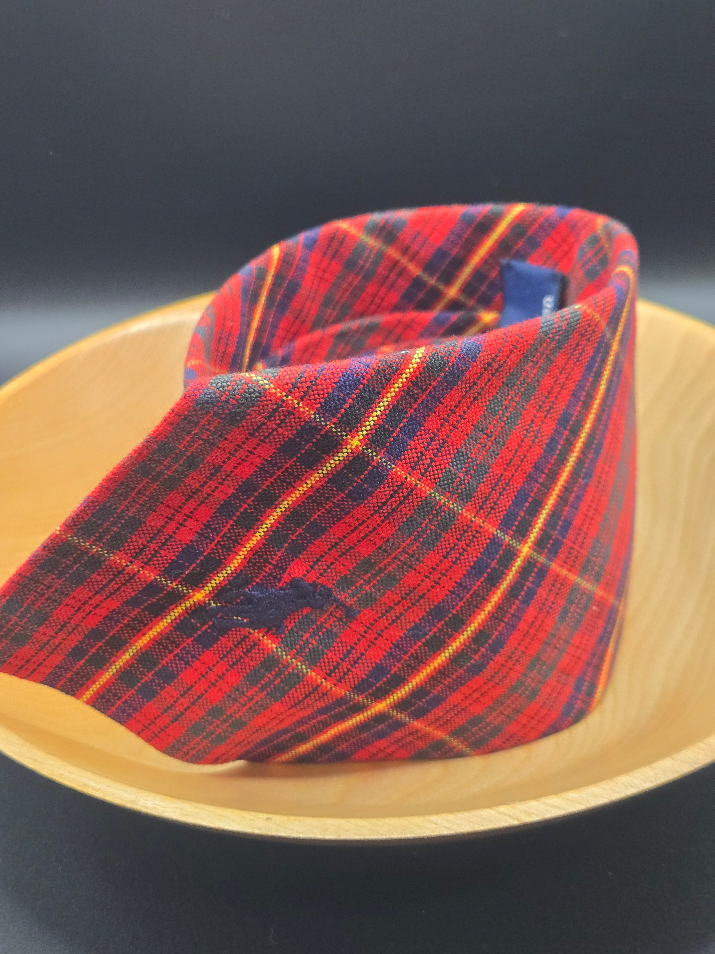 Classic Polo Plaid Tie | Vintage Cotton Necktie